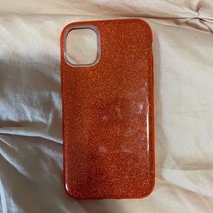 Red glitter Iphone 11 case